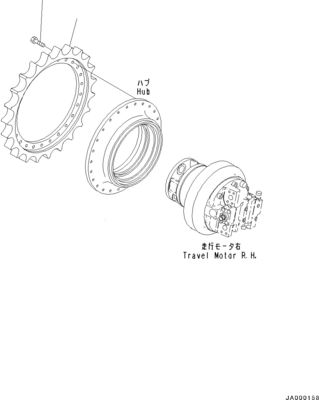 11Y-27-30401 11Y-27-30400 For Komatsu Bulldozer D31EX-22 D37EX-22 D37PX-22 Travel Assembly Final Drive Travel Motor