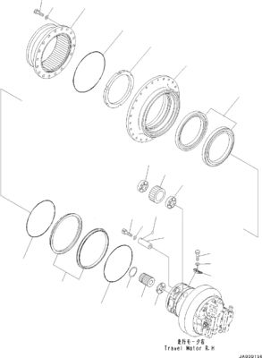 11Y-27-30401 11Y-27-30400 For Komatsu Bulldozer D31EX-22 D37EX-22 D37PX-22 Travel Assembly Final Drive Travel Motor