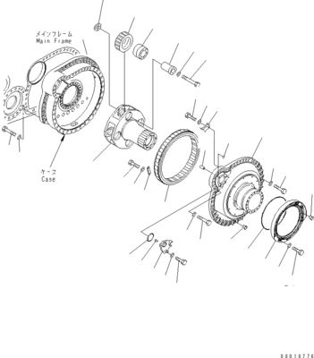 198-27-00442 198-27-00441 198-27-00440 For Komatsu Bulldozer D475A-5 Travel Assembly Final Drive Travel Motor Original