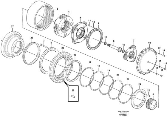 VOE14681190 VOE14666233 For VOLVO EC700C EC700CHR EC750D EC750E Excavator parts Travel Assembly Final Drive Travel Motor Travel gearbox Aftermarket Original