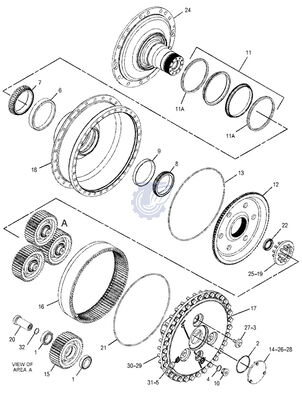 CAT D6R D6T Final Drive Group 260 6655 | Heavy Dozer Planetary Reducer 260 6650 / 3W 6493 / 7G 5532