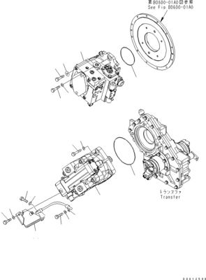 705-52-30960 720-1L-00010 720-1L-04160 720-1L-01010 Dla Komatsu WA100-5 Hydraulic HST Piston Pump