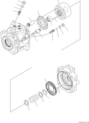 708-1W-00961 708-1W-01850 708-1W-00010 Dla Komatsu WA450-6 WA470-6 WA480-6 Hydrauliczna pompa sterująca tłokami