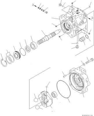 708-1W-00961 708-1W-01850 708-1W-00010 Dla Komatsu WA450-6 WA470-6 WA480-6 Hydrauliczna pompa sterująca tłokami