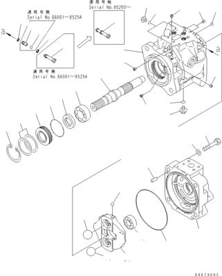 708-1W-00961 708-1W-01850 708-1W-00010 Dla Komatsu WA450-6 WA470-6 WA480-6 Hydrauliczna pompa sterująca tłokami