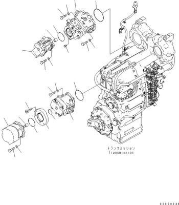 708-1W-00961 708-1W-01850 708-1W-00010 Dla Komatsu WA450-6 WA470-6 WA480-6 Hydrauliczna pompa sterująca tłokami