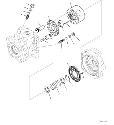 708-1W-00820 708-1W-00731 708-1W-00952 Do Komatsu WA500-6 Hydraulic Pump STEERING Pump oryginalna Wysoka jakość