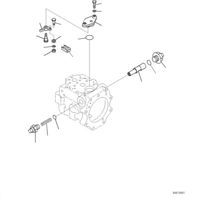 708-1W-90600 R7081W90600 708-1W-04222 708-1W-01632 Do Komatsu D475A-5EO Hydraulic cooling FAN DRIVE PIPING oryginalny