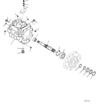 708-1W-90600 R7081W90600 708-1W-04222 708-1W-01632 Do Komatsu D475A-5EO Hydraulic cooling FAN DRIVE PIPING oryginalny