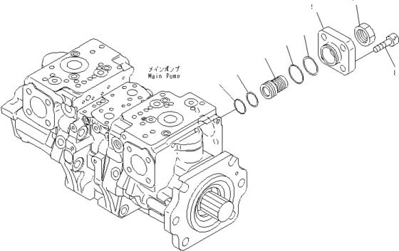 708-2G-00800 708-2G-00801 708-2G-01081 Do ładowarki Komatsu WA600-6 Hydraulic Pump Piston Pump Pompa główna Wysoka jakość