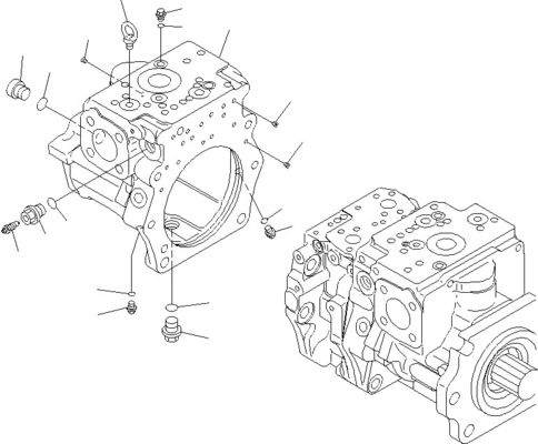 708-2G-00800 708-2G-00801 708-2G-01081 Do ładowarki Komatsu WA600-6 Hydraulic Pump Piston Pump Pompa główna Wysoka jakość