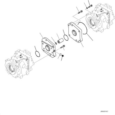 708-1W-02260 708-1W-02270 708-1W-00450 708-1W-00460 Dla ciężarówki Komatsu HM400-3 Hydrauliczna pompa sterująca i pompa podnosząca