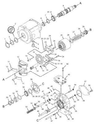 299-5790 20R3400 Do CAT Track D7R II D7R XR HPR135 PUMPA GP-PISTON IMPLEMENT STEERING hydraulic MAIN PUMP