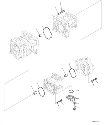 705-56-36051 705-56-36050 705-38-30060 Dla Komatsu ŁADOWARKA KOŁOWA WA320-6 POMPA Hydrauliczna GP-PISTON Pompa zębata Aftermarket