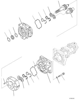 705-56-36051 705-56-36050 705-38-30060 Dla Komatsu ŁADOWARKA KOŁOWA WA320-6 POMPA Hydrauliczna GP-PISTON Pompa zębata Aftermarket