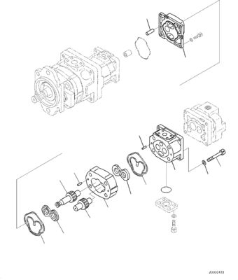 705-56-36051 705-56-36050 705-38-30060 Dla Komatsu ŁADOWARKA KOŁOWA WA320-6 POMPA Hydrauliczna GP-PISTON Pompa zębata Aftermarket