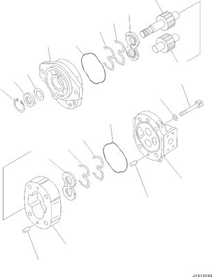705-17-02022 705-22-31220 Dla Komatsu Bulldozer D31EX-22 D31PX-22 D37EX-22 D37PX-22 Hydraulic Pump