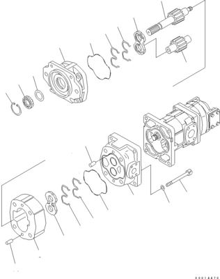 705-14-41010 705-14-41040 Dla Komatsu Bulldozer D155AX-5 WA450 470-1 Hydraulic Pump Piston pump