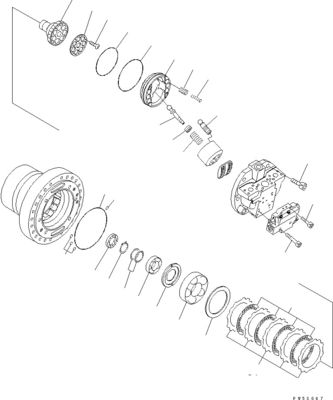706-86-01550 706-86-43210 Dla Komatsu D31EX-21 D37PX-21 D39EX-21 Bulldozer hydrauliczny TRAVEL MOTOR oryginalny Wysoka jakość