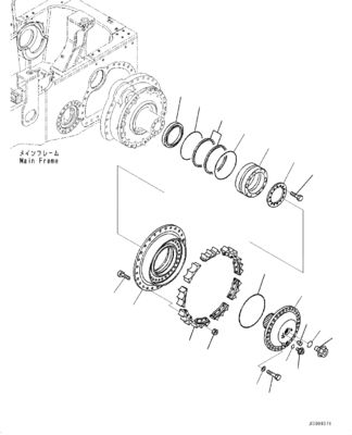 Komatsu Bulldozer D155AX-6 Travel Assembly Final Drive 17A-2700093 17A-2700090 17A-2700092 17A-2700095