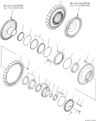 195-27-00801 195-27-00811 Dla buldożera Komatsu D375A-8 Travel Assembly Final Drive Original Aftermarket Drive Motor
