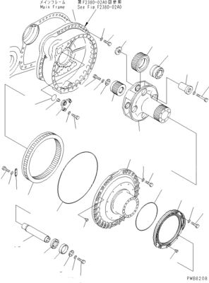 195-27-00801 195-27-00811 Dla buldożera Komatsu D375A-8 Travel Assembly Final Drive Original Aftermarket Drive Motor