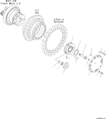 706-8F-01140 11Y-27-40401 Dla Komatsu D37EX-23 D37PX-23 D39EX-23 Bulldozer Hydraulic TRAVEL MOTOR
