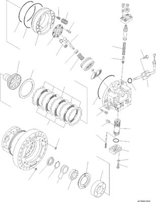 706-8F-01140 11Y-27-40401 Dla Komatsu D37EX-23 D37PX-23 D39EX-23 Bulldozer Hydraulic TRAVEL MOTOR