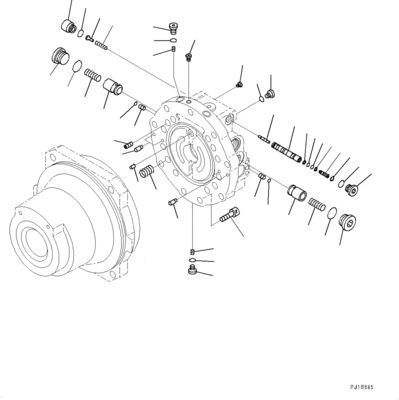 21N-60-34100 21N6034100 Dla Komatsu PC1250-8 1250SP-8 Koparka napęd hydrauliczny Motor Pozatrzymywany