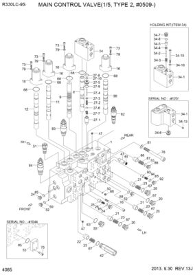 31N9-17000P 31Q9-17001P 31Q9-17002P Do Hyundai Excavator R330LC-9S R330LC-9SH Hydraulic Main Control Valve Części maszyny budowlanej