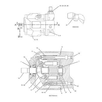 2021335 202-1335 CA2021335 10R-0544 Dla kategorii CAT 627G 637G 623G 621G 631G Kołowy ciągnik Hydrauliczne główne pompy tłokowe pompy ASSY
