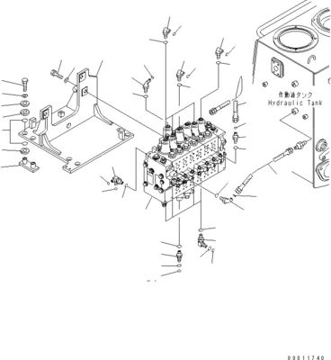 Oryginalny zawór sterujący dla Komatsu D475A-5 D475A-5A BULLDOZERS 723-46-27100 723-46-27101 7234627100 Części maszyn budowlanych