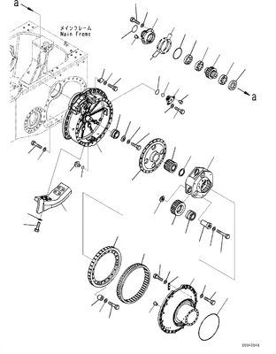 17A-27-00031 17A-27-00030 17A-27-00041 17A-27-00040 Końcowy napęd Komatsu D155AX-3 D155AX-5 D155A-3 D155A-5 Buldożer